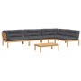 Garten-Palettensofa-Set mit 5-teiligen Kissen aus Akazienholz. von , Outdoor-Sofas - Ref: Foro24-3209385, Preis: 921,63 €, Ra...