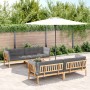 Set of garden pallet sofas and cushions 5 pieces acacia wood by , Outdoor sofas - Ref: Foro24-3209422, Price: 915,16 €, Disco...