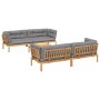 Set of garden pallet sofas and cushions 5 pieces acacia wood by , Outdoor sofas - Ref: Foro24-3209422, Price: 915,16 €, Disco...