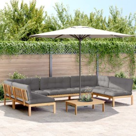 Set of garden pallet sofas and cushions 6 pieces acacia wood by , Outdoor sofas - Ref: Foro24-3209398, Price: 1,00 €, Discoun...