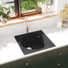 Kitchen sink with black granite overflow by vidaXL, Sinks - Ref: Foro24-147065, Price: 148,08 €, Discount: %