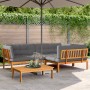 Garten-Palettensofa-Set mit 4-teiligen Akazienholz-Kissen. von , Outdoor-Sofas - Ref: Foro24-3209488, Preis: 679,10 €, Rabatt: %