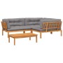 Garten-Palettensofa-Set mit 4-teiligen Akazienholz-Kissen. von , Outdoor-Sofas - Ref: Foro24-3209488, Preis: 679,10 €, Rabatt: %