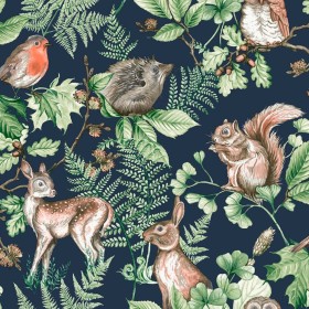 Kids at Home Wallpaper Woodland Animals blue by Noordwand, Painted paper - Ref: Foro24-431386, Price: 30,99 €, Discount: %