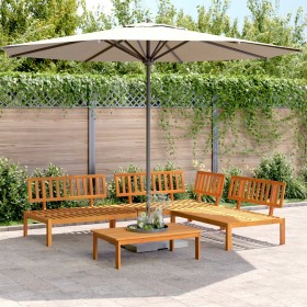 Garden pallet sofa set 4 pieces solid acacia wood by , Outdoor sofas - Ref: Foro24-3209429, Price: 411,93 €, Discount: %