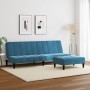 Zweiplätziges Schlafsofa mit blauem Samthocker. von , Sofas - Ref: Foro24-3258091, Preis: 299,48 €, Rabatt: %