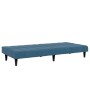 Sofá cama de 2 plazas con taburete terciopelo azul de , Sofás - Ref: Foro24-3258091, Precio: 299,48 €, Descuento: %