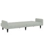 Sofá cama de 2 plazas con taburete terciopelo gris claro de , Sofás - Ref: Foro24-3258098, Precio: 286,99 €, Descuento: %