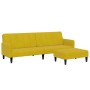 Sofá cama de 2 plazas con taburete terciopelo amarillo de , Sofás - Ref: Foro24-3258102, Precio: 321,64 €, Descuento: %