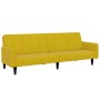 Sofá cama de 2 plazas con taburete terciopelo amarillo de , Sofás - Ref: Foro24-3258102, Precio: 321,64 €, Descuento: %