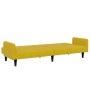 Sofá cama de 2 plazas con taburete terciopelo amarillo de , Sofás - Ref: Foro24-3258102, Precio: 321,64 €, Descuento: %