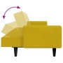 Sofá cama de 2 plazas con taburete terciopelo amarillo de , Sofás - Ref: Foro24-3258102, Precio: 321,64 €, Descuento: %