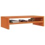 Soporte de monitor madera maciza pino marrón cera 50x24x13 cm de , Muebles TV - Ref: Foro24-847162, Precio: 23,99 €, Descuent...