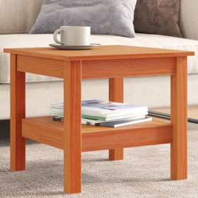 Solid pine wood brown wax coffee table 45x45x40 cm by , Coffee table - Ref: Foro24-847174, Price: 50,81 €, Discount: %