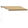 Toldo retráctil sensor de viento LED amarillo blanco 400x300 cm de vidaXL, Toldos - Ref: Foro24-3055299, Precio: 625,18 €, De...