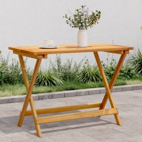 Folding solid acacia wood garden table 90x52.5x65 cm by , Garden tables - Ref: Foro24-364894, Price: 73,98 €, Discount: %