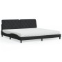 Cama con colchón terciopelo negro 200x200 cm de , Camas y somieres - Ref: Foro24-3208678, Precio: 528,99 €, Descuento: %