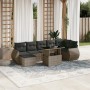 Gartensofa-Set und Kissen, 8-teilig, aus grauem Kunst-Rattan. von , Gartensets - Ref: Foro24-3268690, Preis: 582,75 €, Rabatt: %