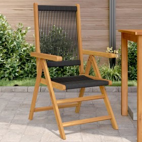 Garden chairs 2 units solid acacia wood black polypropylene by , Garden chairs - Ref: Foro24-367654, Price: 167,22 €, Discoun...