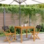 Bistrostühle 2 Stück Massivholz Akazie Rattan PE Schwarz von , Gartenstühle - Ref: Foro24-367675, Preis: 86,32 €, Rabatt: %