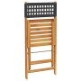 Bistrostühle 2 Stück Massivholz Akazie Rattan PE Schwarz von , Gartenstühle - Ref: Foro24-367675, Preis: 86,32 €, Rabatt: %