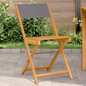 Bistrostühle, 2 Stück Massivholz Akazie und anthrazitfarbener Stoff von , Gartenstühle - Ref: Foro24-367682, Preis: 87,99 €, ...