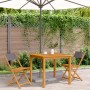 Bistrostühle, 2 Stück Massivholz Akazie und anthrazitfarbener Stoff von , Gartenstühle - Ref: Foro24-367682, Preis: 88,20 €, ...