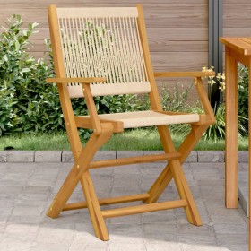 Garden chairs 2 units solid acacia wood polypropylene beige by , Garden chairs - Ref: Foro24-367668, Price: 145,99 €, Discoun...