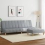 Two-seater sofa bed with light gray fabric ottoman by , Sofas - Ref: Foro24-3258085, Price: 294,93 €, Discount: %