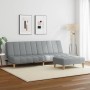 Two-seater sofa bed with light gray fabric ottoman by , Sofas - Ref: Foro24-3258085, Price: 294,93 €, Discount: %