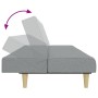 Zweiplätziges Schlafsofa mit Hocker, helles graues Stoffpolster. von , Sofas - Ref: Foro24-3258085, Preis: 294,93 €, Rabatt: %