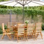 Reclining garden chairs 8 units solid acacia wood beige by , Garden chairs - Ref: Foro24-3214537, Price: 652,26 €, Discount: %