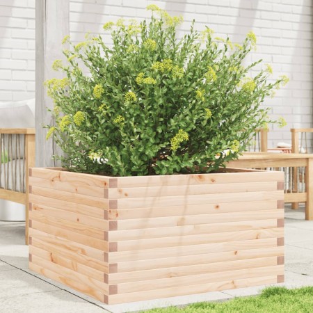 Jardinera madera maciza de pino 80x80x45,5 cm de , Maceteros y jardineras - Ref: Foro24-847258, Precio: 117,99 €, Descuento: %