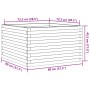 Jardinera madera maciza de pino 80x80x45,5 cm de , Maceteros y jardineras - Ref: Foro24-847258, Precio: 117,99 €, Descuento: %