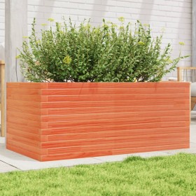 Solid pine wood planter in brown wax 110x60x45.5 cm by , Pots and planters - Ref: Foro24-847285, Price: 148,99 €, Discount: %