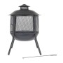 RedFire Round Kansas Black Steel Chiminea 85019 by , Chimneys - Ref: Foro24-411830, Price: 164,61 €, Discount: %