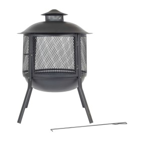 RedFire Chimenea redonda Kansas acero negro 85019 de , Chimeneas - Ref: Foro24-411830, Precio: 157,99 €, Descuento: %