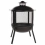 RedFire Round Kansas Black Steel Chiminea 85019 by , Chimneys - Ref: Foro24-411830, Price: 157,99 €, Discount: %