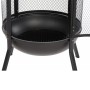 RedFire Round Kansas Black Steel Chiminea 85019 by , Chimneys - Ref: Foro24-411830, Price: 157,99 €, Discount: %