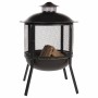 RedFire Round Kansas Black Steel Chiminea 85019 by , Chimneys - Ref: Foro24-411830, Price: 157,99 €, Discount: %