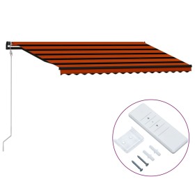 Retractable automatic awning in orange and brown, 450x300 cm. by vidaXL, Awnings - Ref: Foro24-3055267, Price: 506,32 €, Disc...