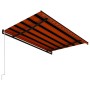 Retractable automatic awning in orange and brown, 450x300 cm. by vidaXL, Awnings - Ref: Foro24-3055267, Price: 506,63 €, Disc...