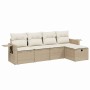 Garden sofa set with 5-piece synthetic rattan beige cushions by , Garden sets - Ref: Foro24-3263774, Price: 396,06 €, Discoun...