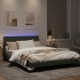 Bed frame with light gray velvet LED lights 120x200 cm by , Beds and slatted bases - Ref: Foro24-3213769, Price: 190,49 €, Di...