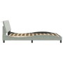 Bed frame with light gray velvet LED lights 120x200 cm by , Beds and slatted bases - Ref: Foro24-3213769, Price: 190,49 €, Di...