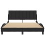 Bed frame with LED lights black velvet 140x200 cm by , Beds and slatted bases - Ref: Foro24-3213783, Price: 244,99 €, Discoun...