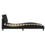 Estructura de cama con luces LED terciopelo negro 140x200 cm de , Camas y somieres - Ref: Foro24-3213783, Precio: 244,99 €, D...