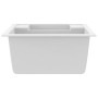 Fregadero de cocina doble seno con rebosadero granito blanco de vidaXL, Fregaderos - Ref: Foro24-147088, Precio: 165,25 €, De...