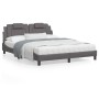 Estructura de cama con cabecero cuero sintético gris 160x200cm de , Camas y somieres - Ref: Foro24-3208106, Precio: 205,74 €,...