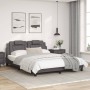 Estructura de cama con cabecero cuero sintético gris 160x200cm de , Camas y somieres - Ref: Foro24-3208106, Precio: 205,74 €,...